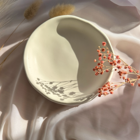 Coupe décorative ronde Pause en crème